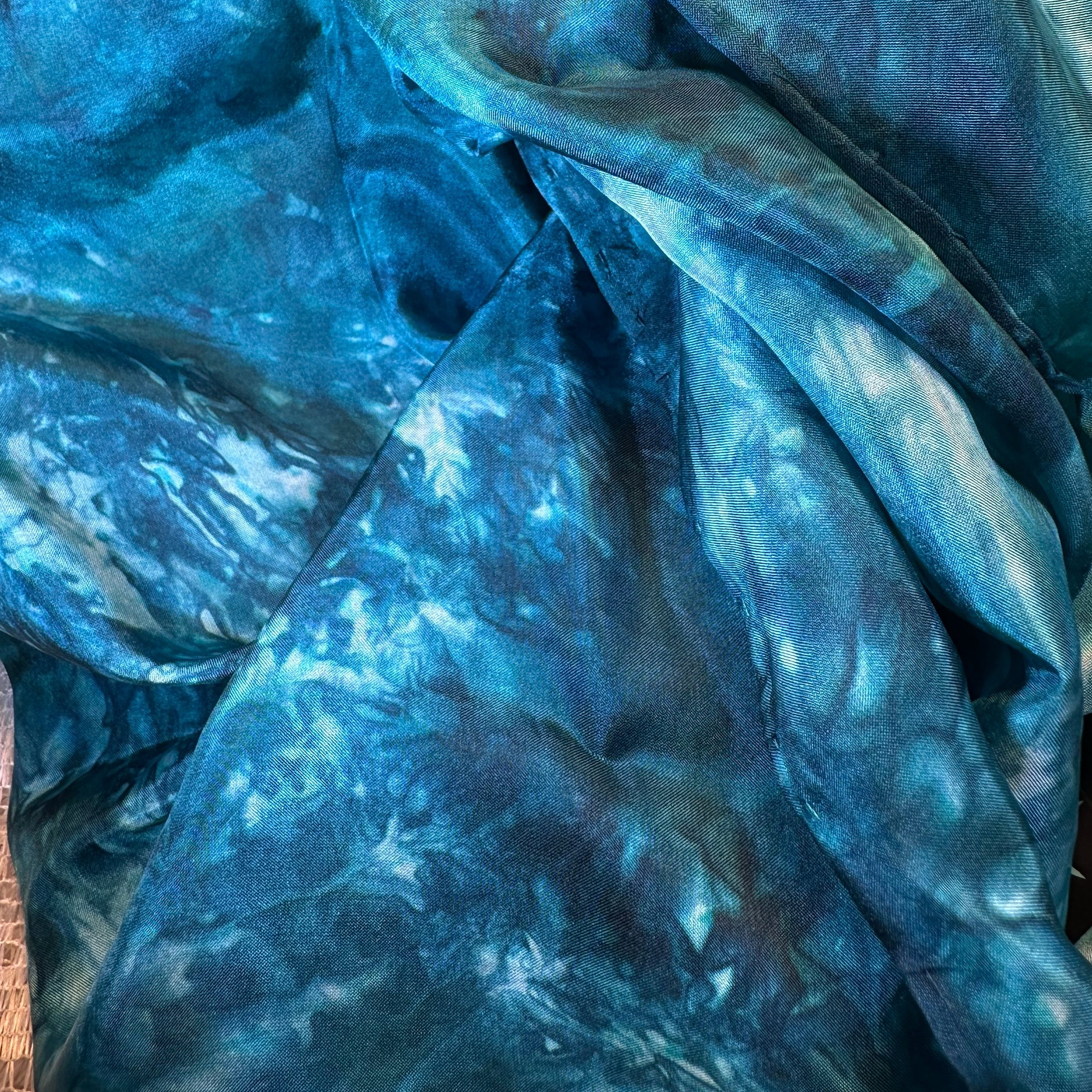 Hand Painted Salt Water Silk Scarf