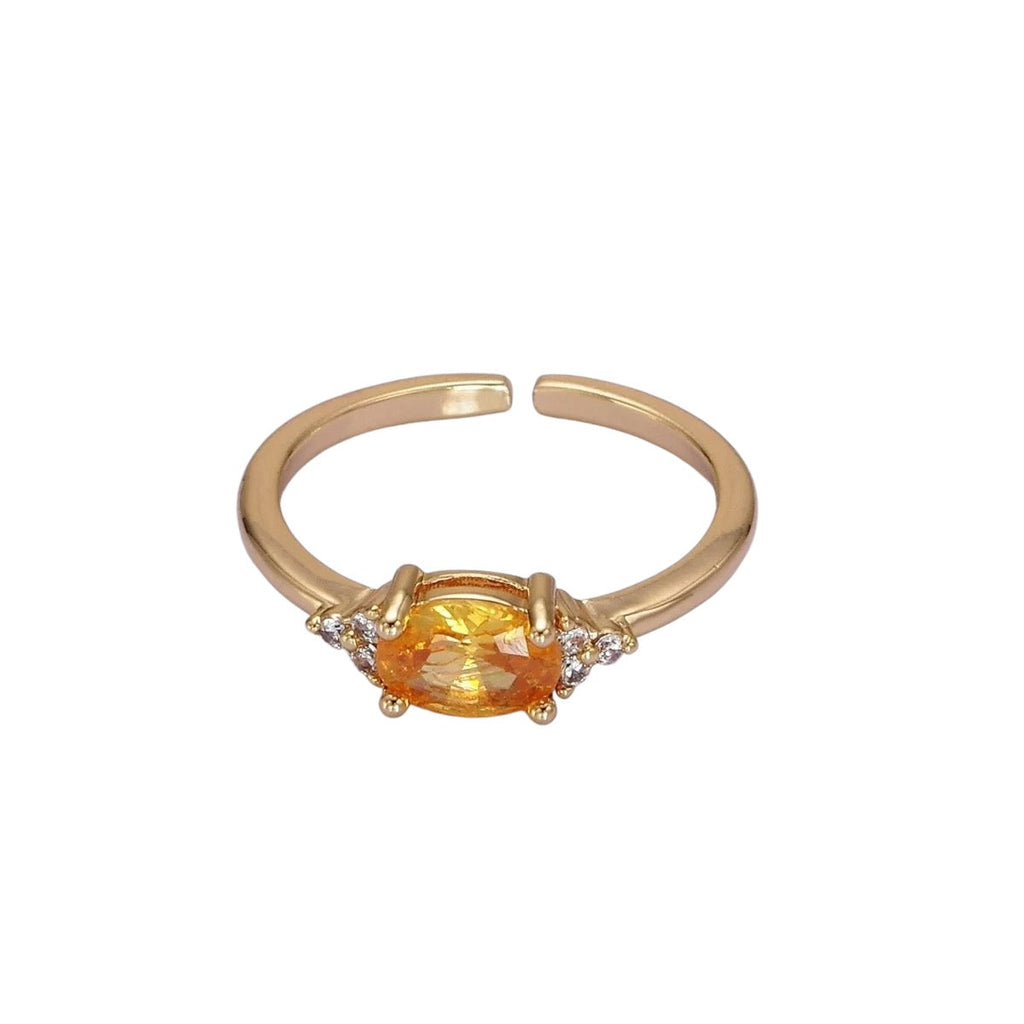 Adjustable Solitaire Birthstone Ring