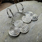 Artisan Newgrange Triple Spiral Earrings