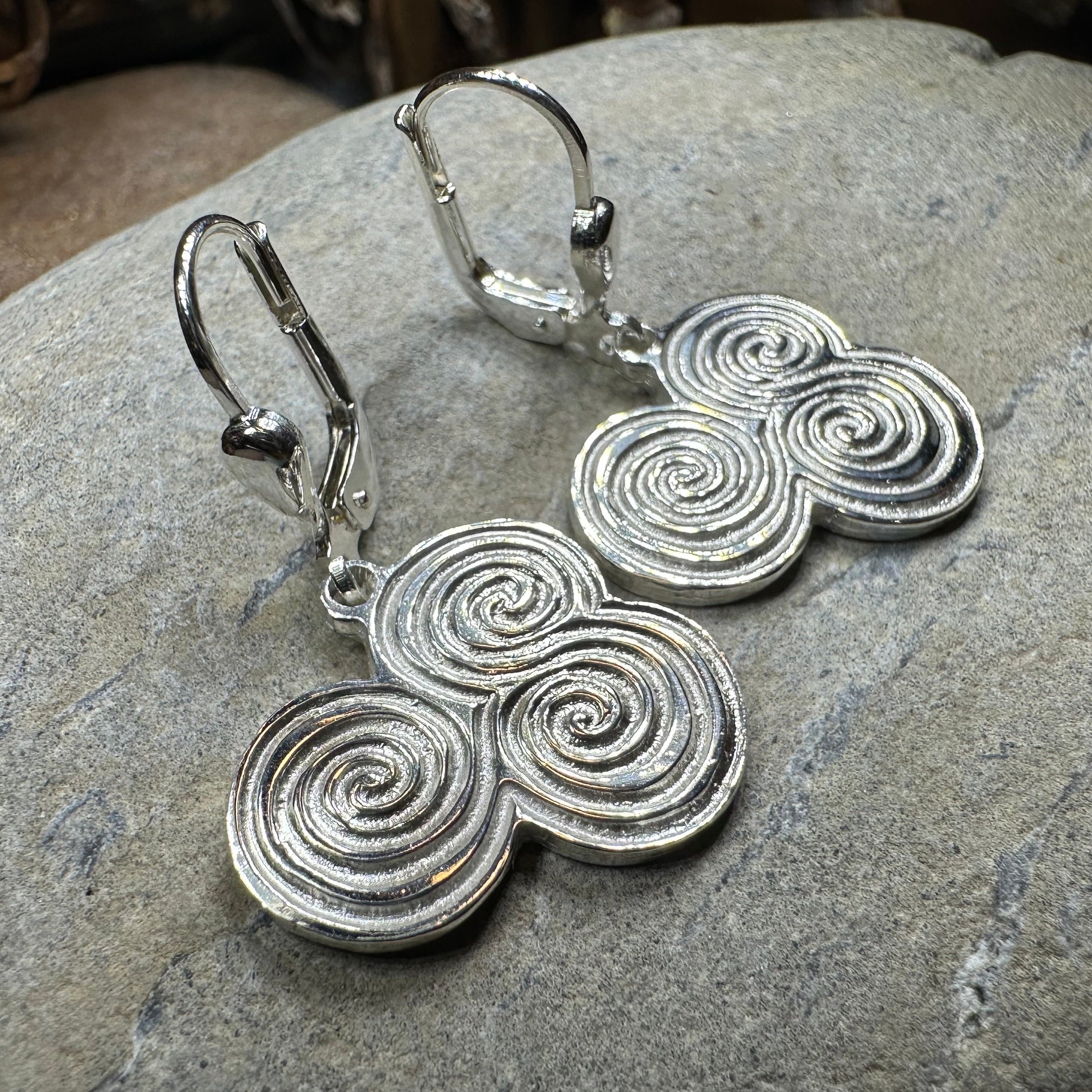 Artisan Newgrange Triple Spiral Earrings