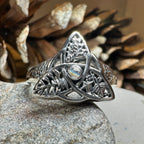 Oak Ash Thorn Moonstone Ring