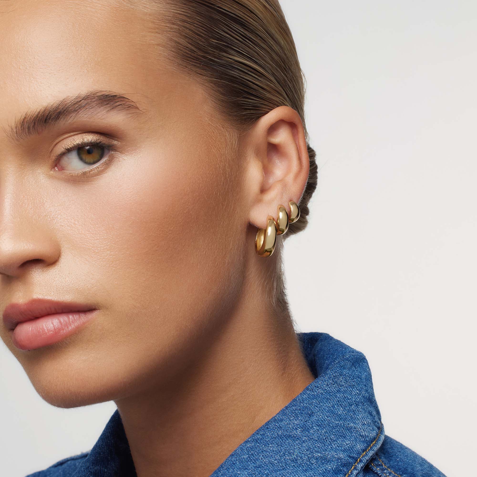 Gold Statement Hoop Earrings
