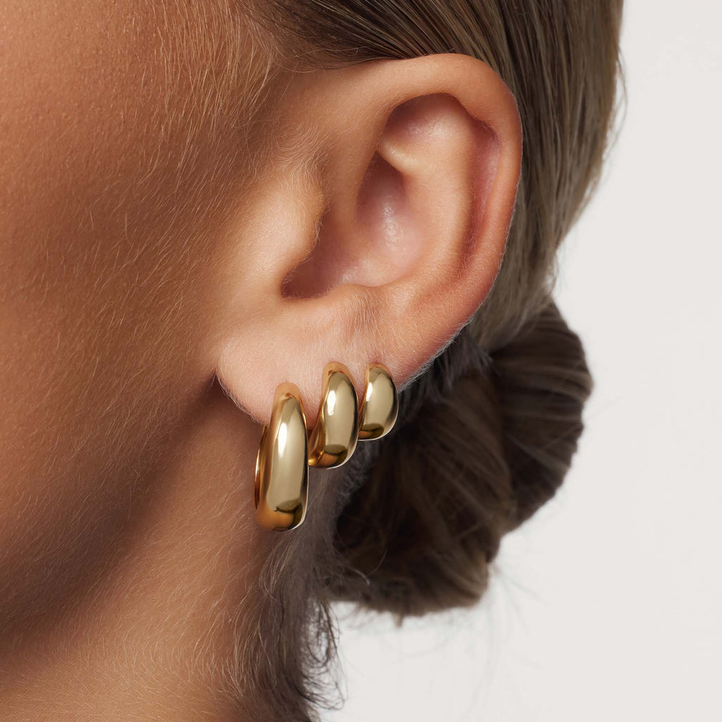 Gold Statement Hoop Earrings