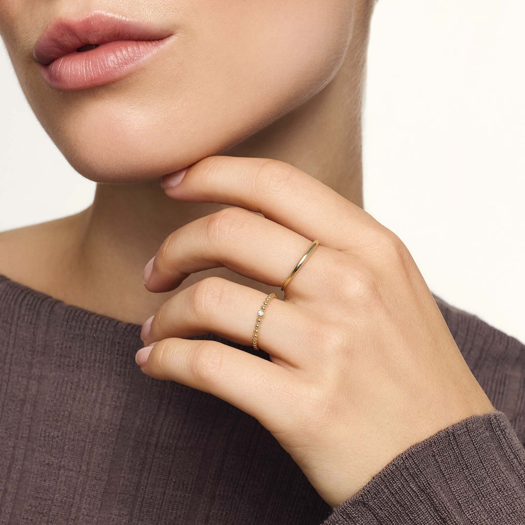 Gold Slim Dome Ring