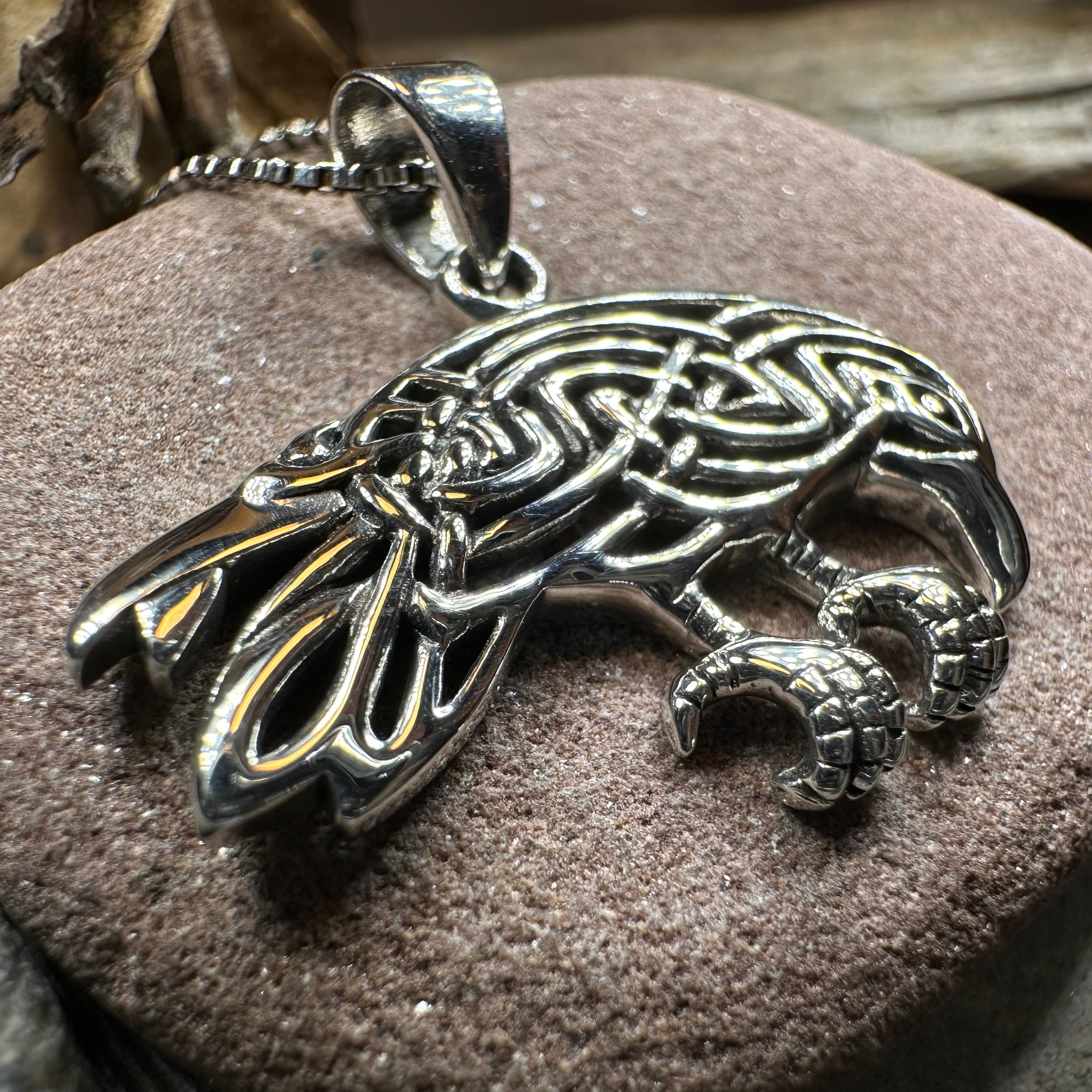 Oracle Celtic Raven Necklace