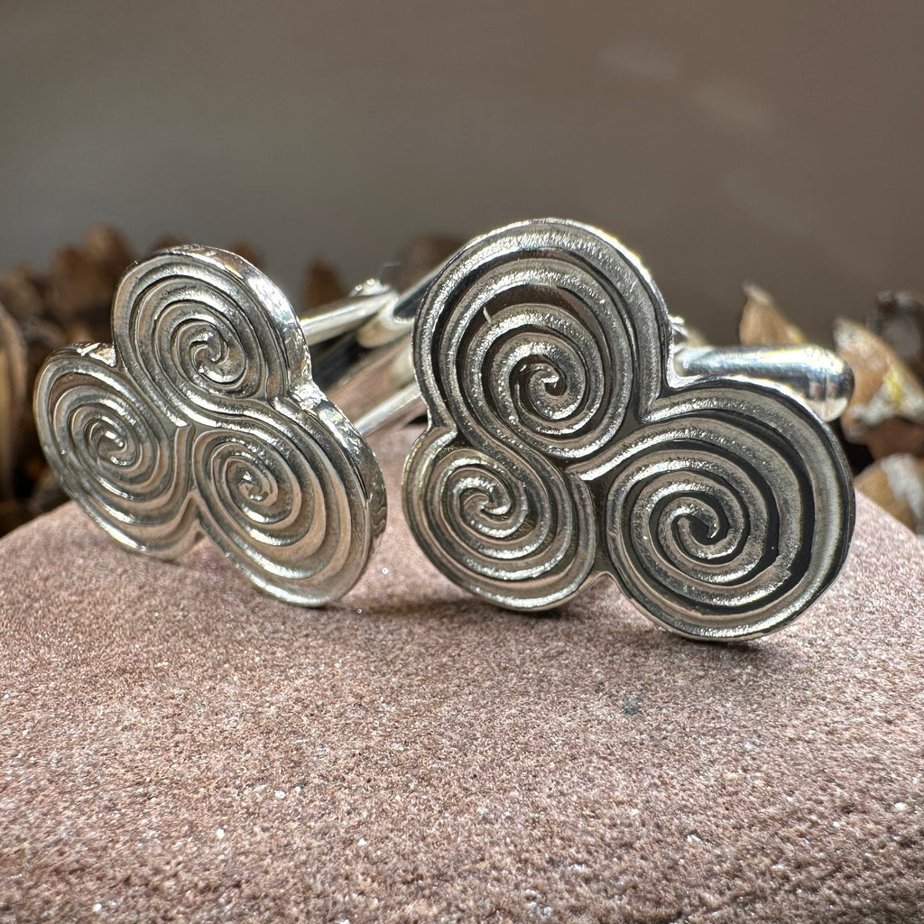 Artisan Newgrange Triple Spiral Cufflinks