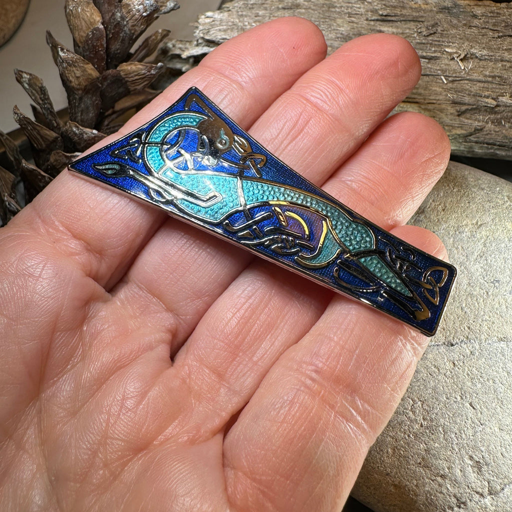 Long Celtic Dragon Brooch