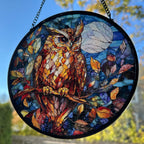 Autumn Night Owl Suncatcher