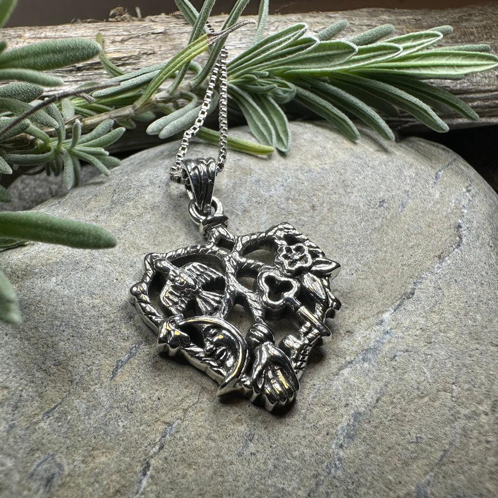 Heart Italian Cimaruta Pendant