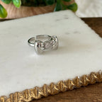Nora Puffed Ribbon Bow Ring - Gold or Silver