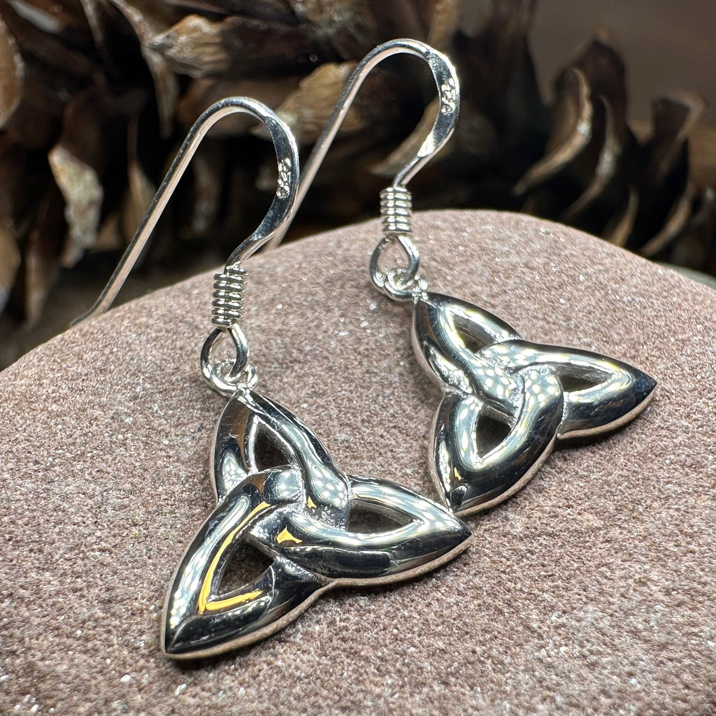 Dainty Trinity Knot Earrings