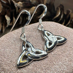 Dainty Trinity Knot Earrings