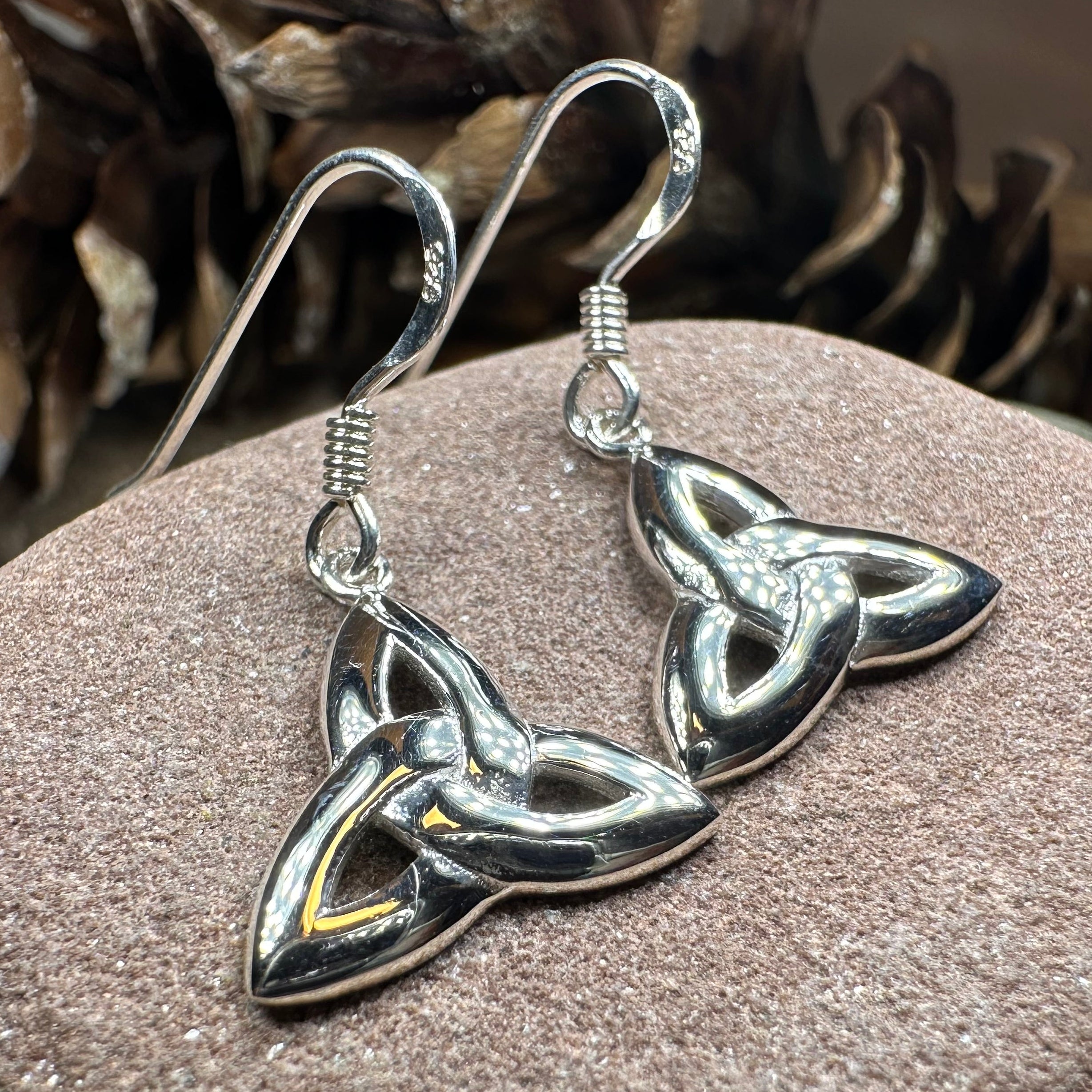 Dainty Trinity Knot Earrings