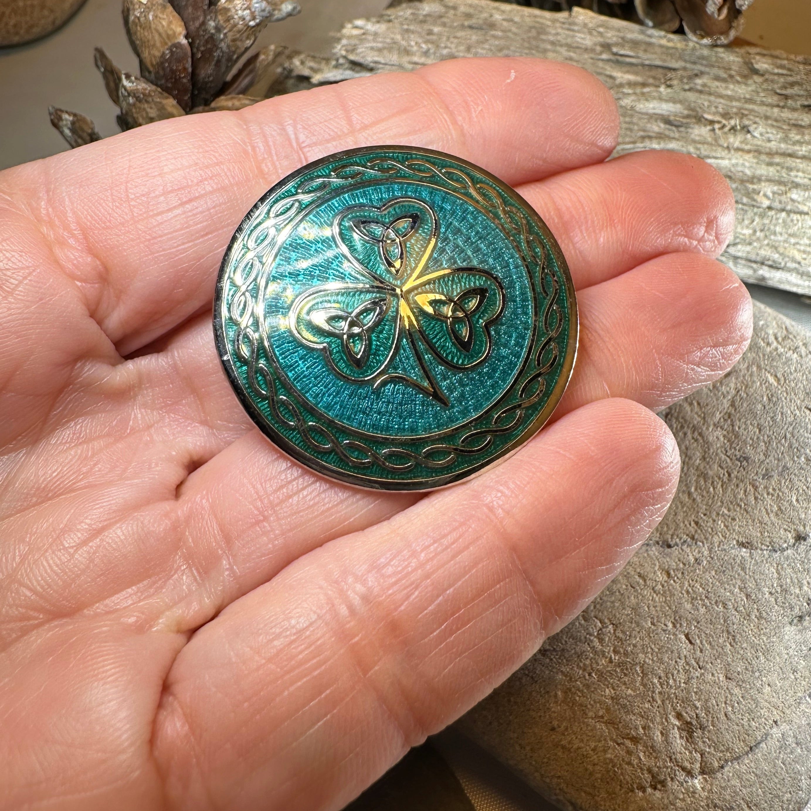 Celtic Shamrock Brooch