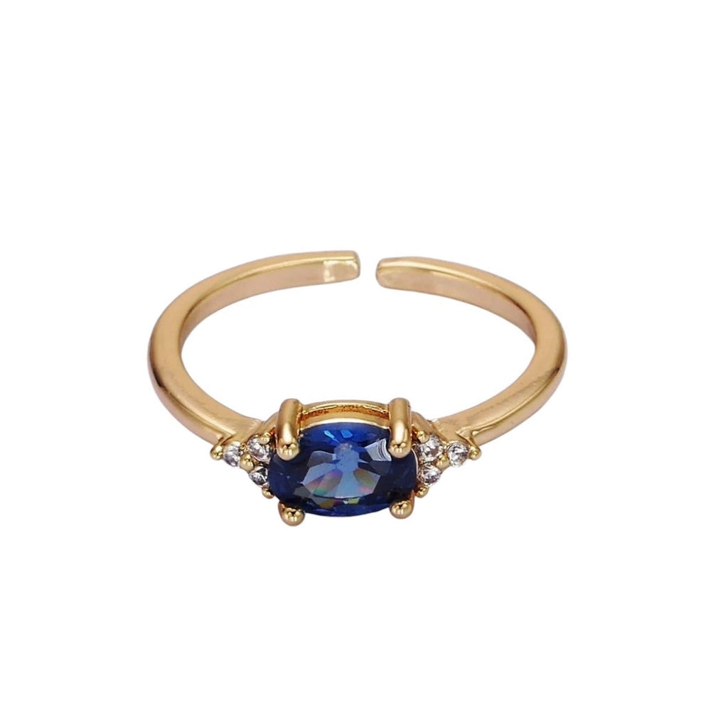 Adjustable Solitaire Birthstone Ring