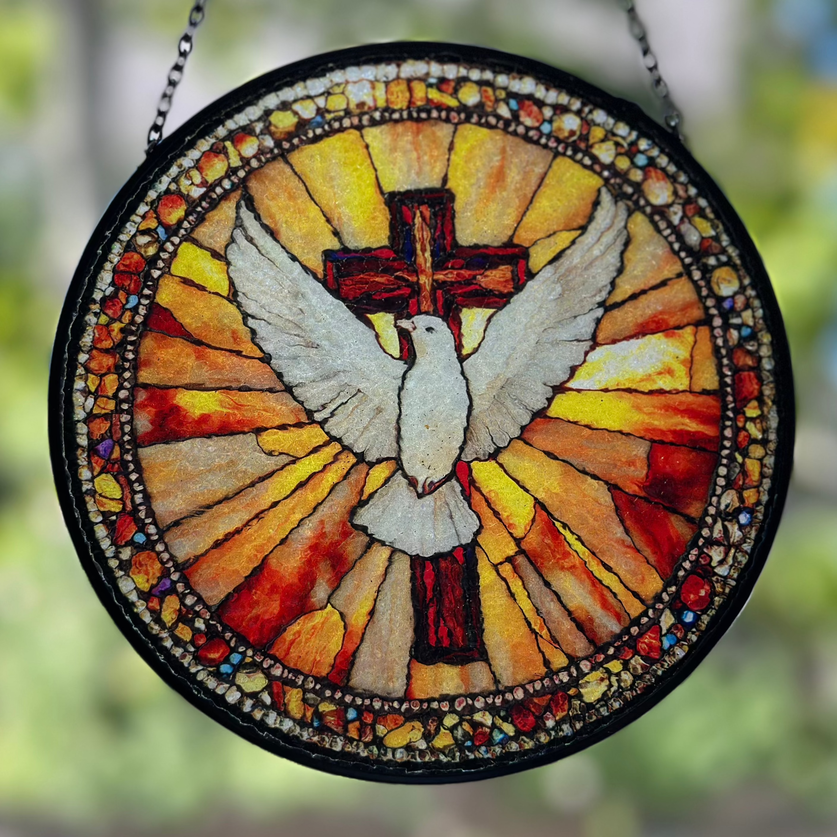Peace Dove & Cross Suncatcher