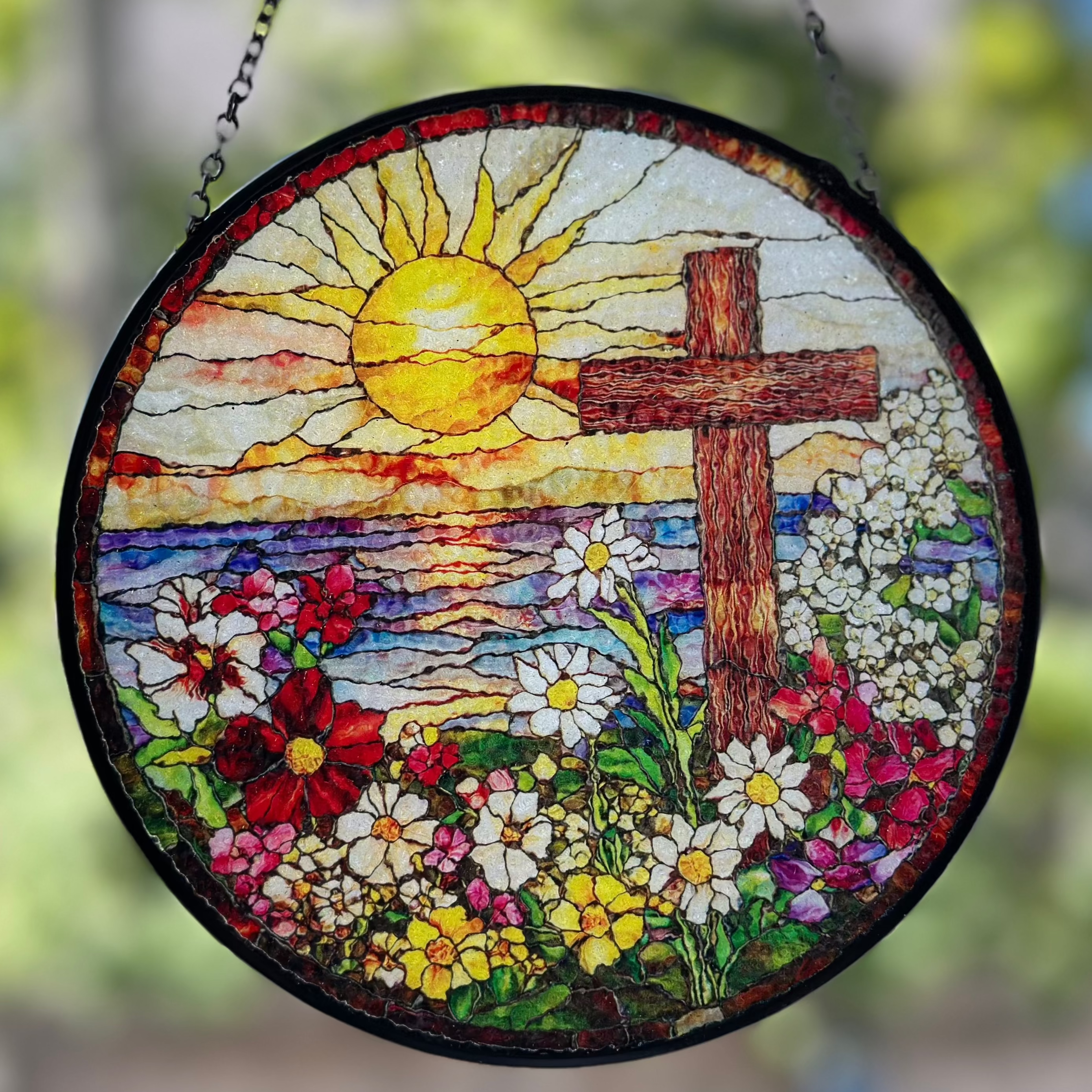 Springtime Cross Suncatcher