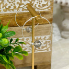 Gia Sparkle Hoops With Bead Packet - Gold or Silver