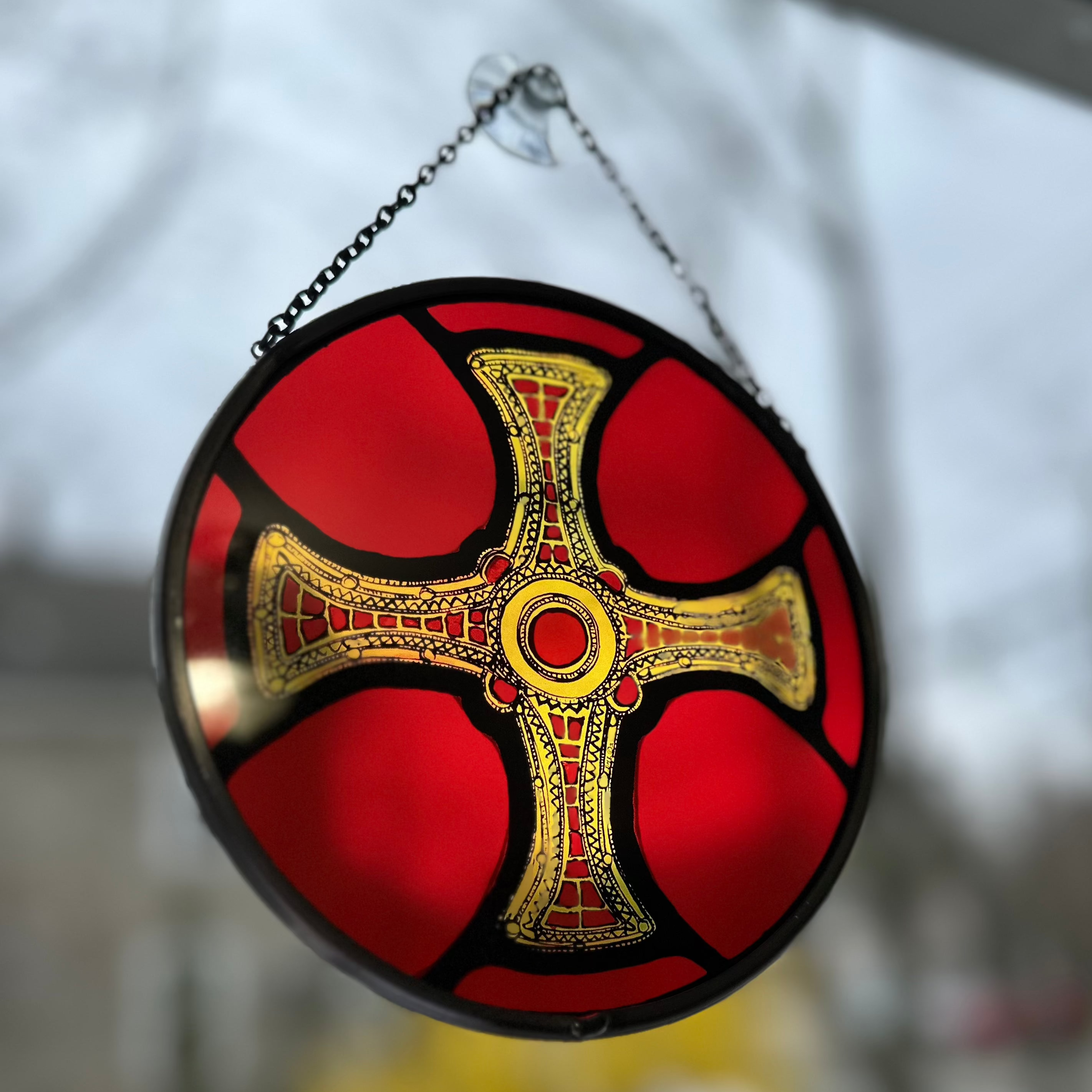 Saint Cuthbert's Cross Suncatcher