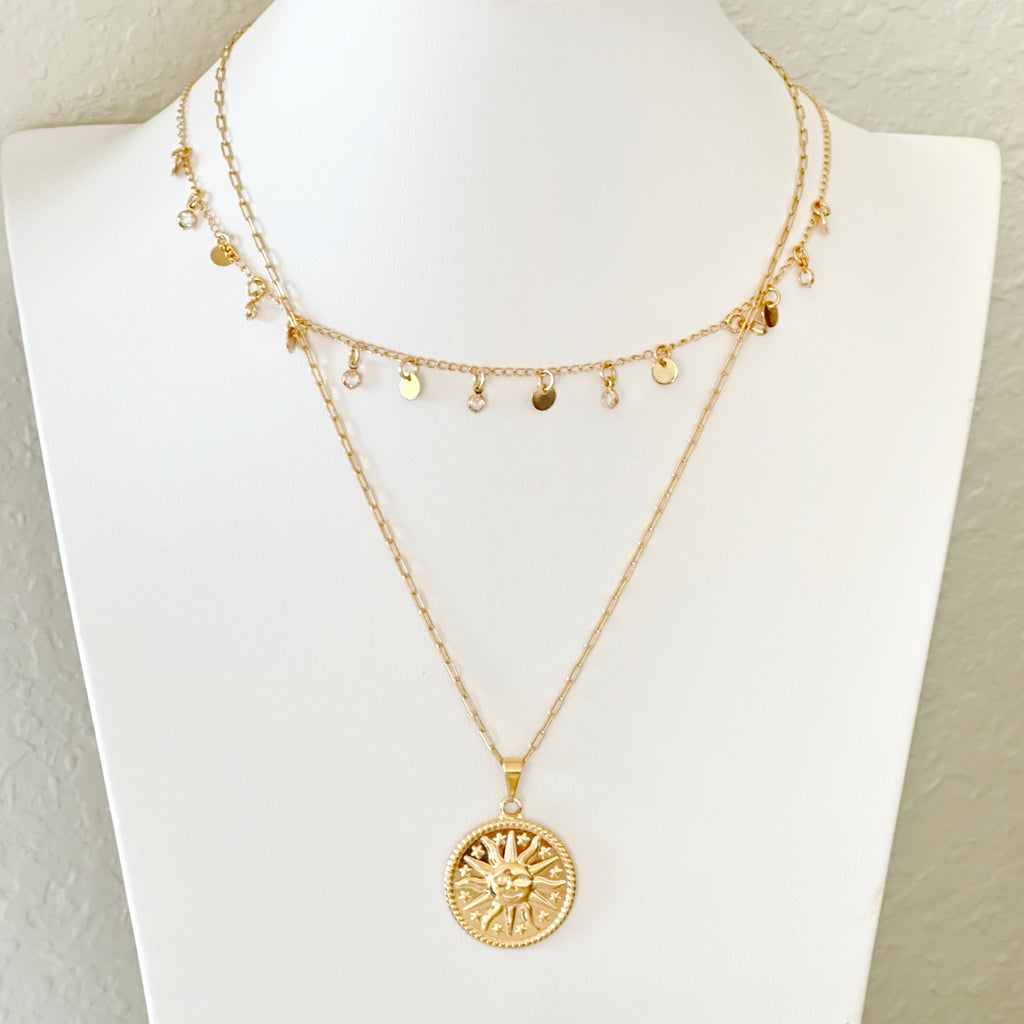 Elena Sun Medallion Pendant Necklace