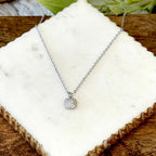 Tessa CZ Square Pendant Necklace