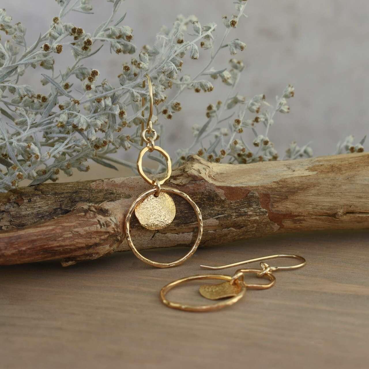 Gold Crushing Earrings