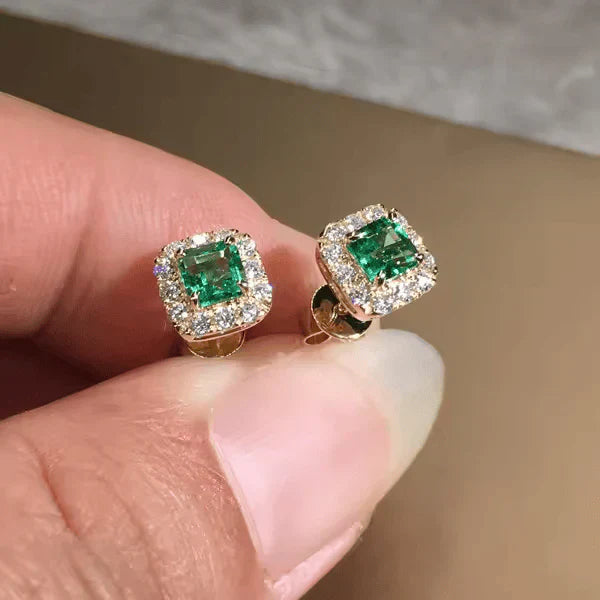Exclusive Emerald Blossom Earrings