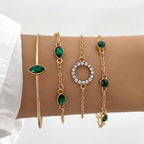 Celestial Leaf Green Bracelet Collection