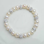 Women's Freshwater Pearl Bracelet Studded With Cubic Zirconia