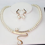 Natural Pearl Necklace & Earring Set