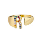 Rise - Gold Stainless Steel Initial Ring