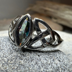 Mystic Topaz Trinity Knot Ring
