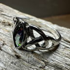 Mystic Topaz Trinity Knot Ring