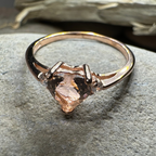 Pink Topaz Heart Ring