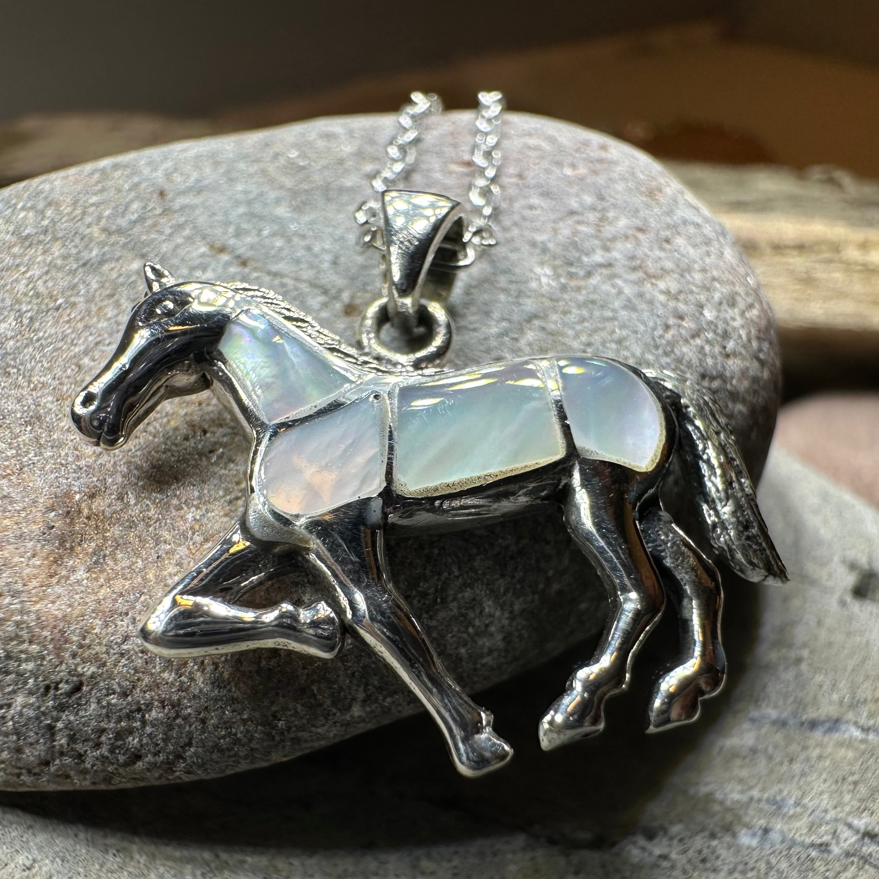 Shimmering Horse Necklace
