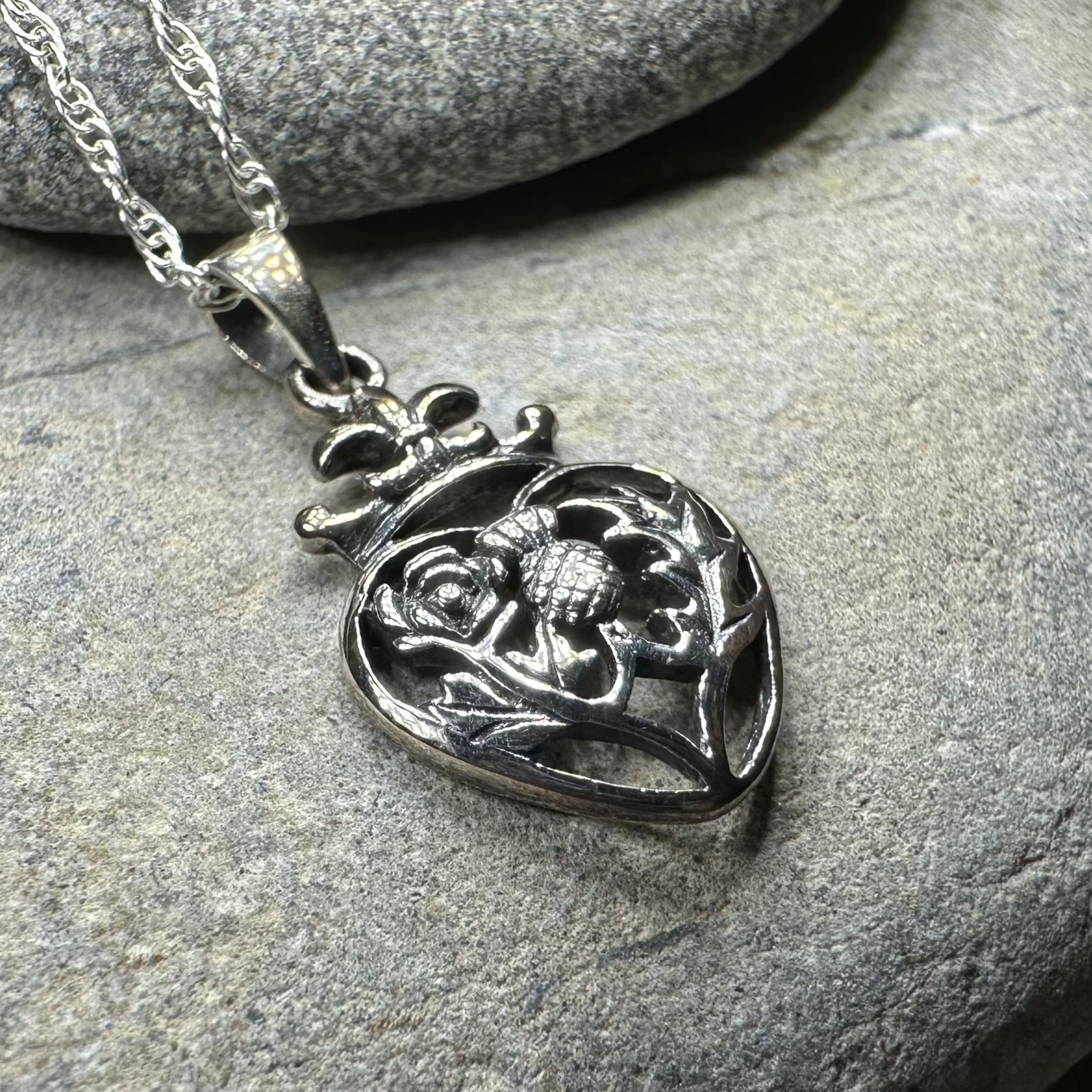 Rose & Thistle Luckenbooth Necklace