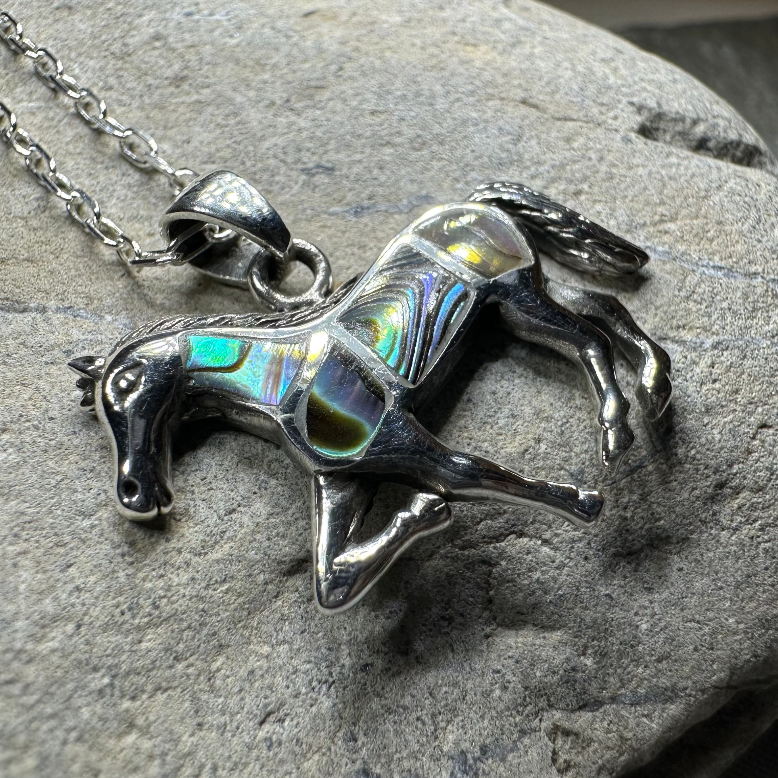 Shimmering Horse Necklace