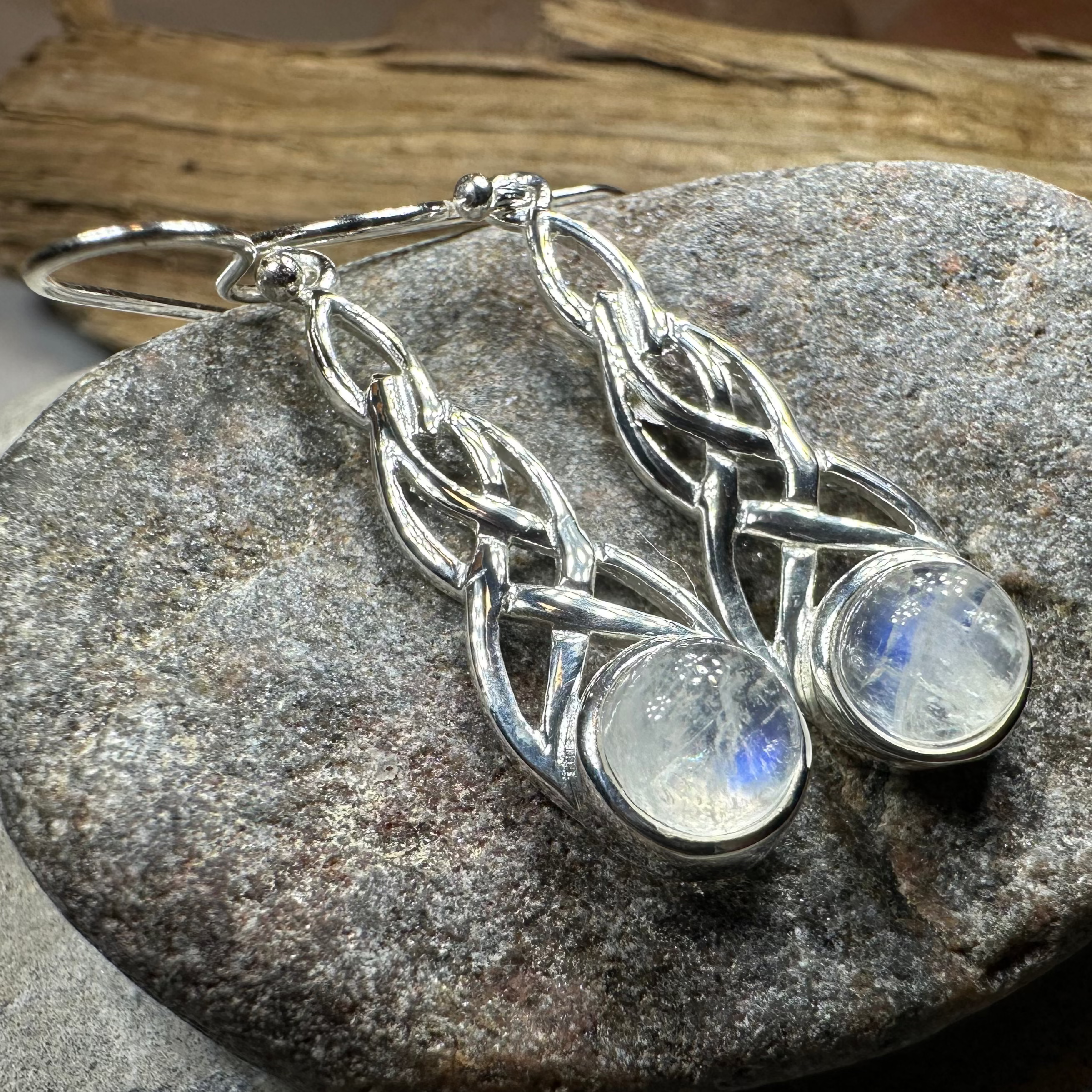 Marion Celtic Moonstone Earrings