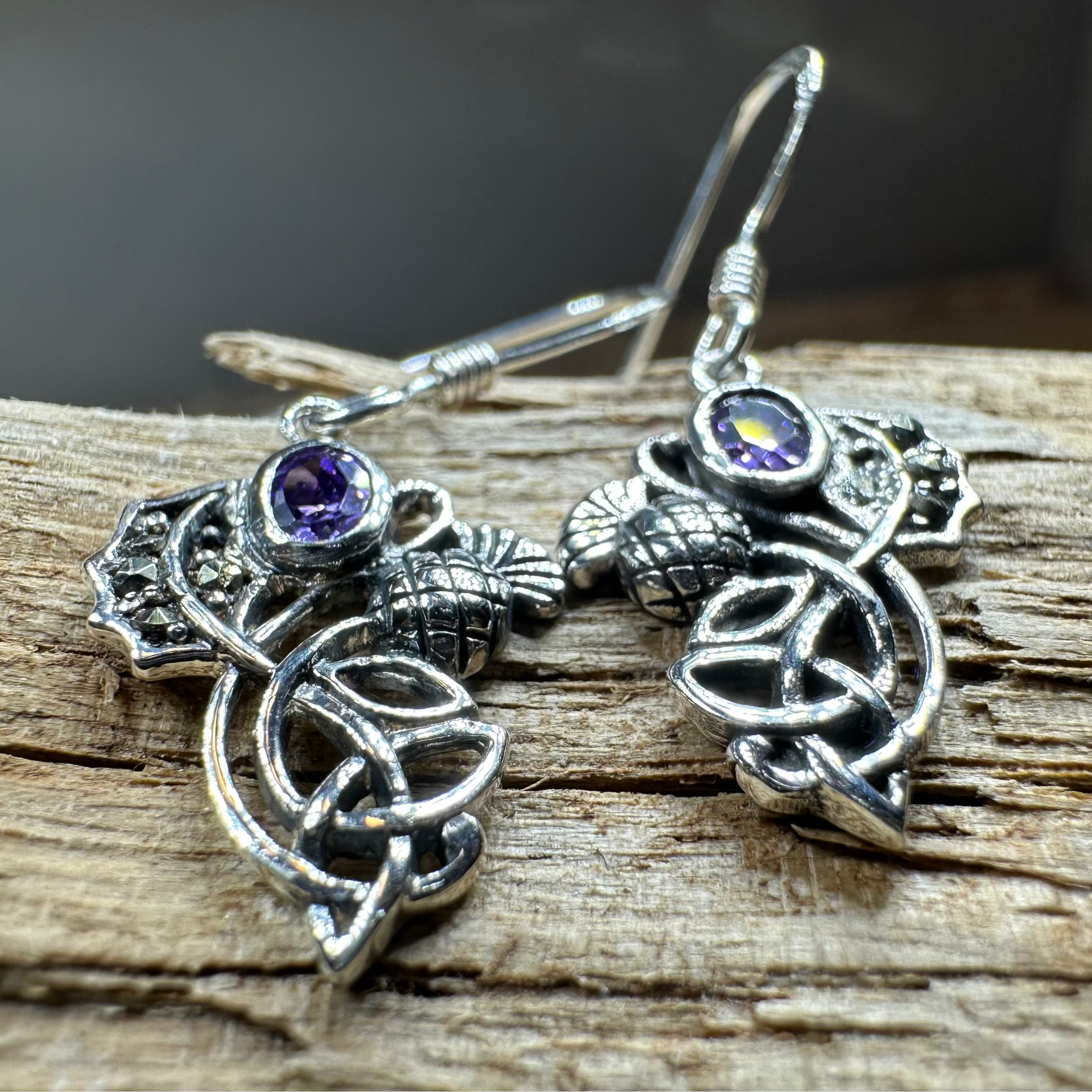 Marcasite Thistle Earrings