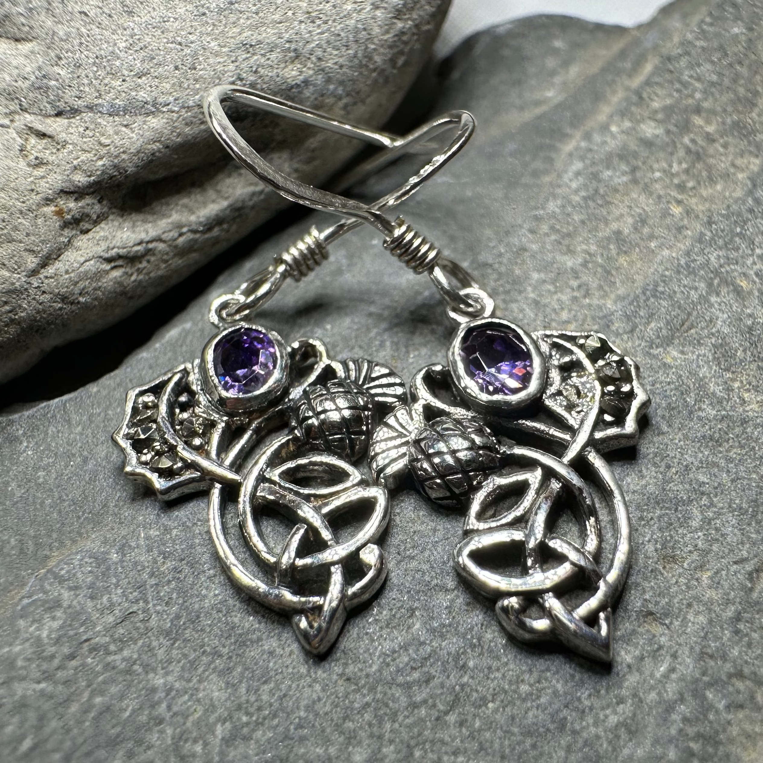 Marcasite Thistle Earrings