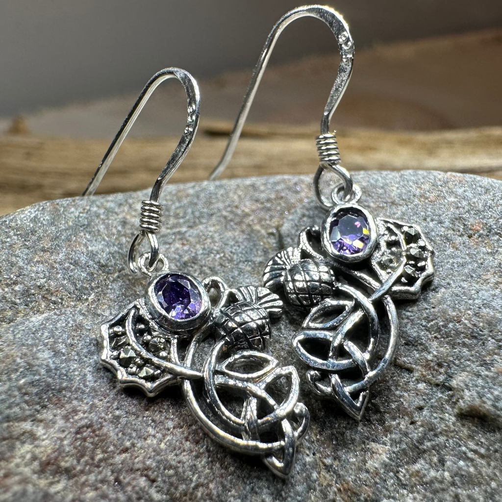 Marcasite Thistle Earrings