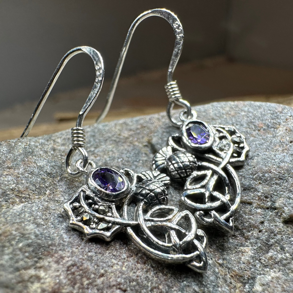 Marcasite Thistle Earrings