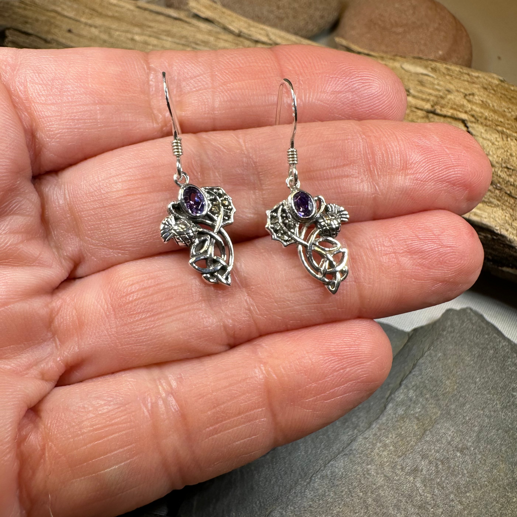 Marcasite Thistle Earrings