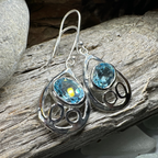 Blue Topaz Celtic Earrings