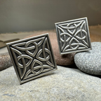 Square Trinity Knot Cuff Links