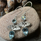 Celtic Morning Blue Topaz Earrings