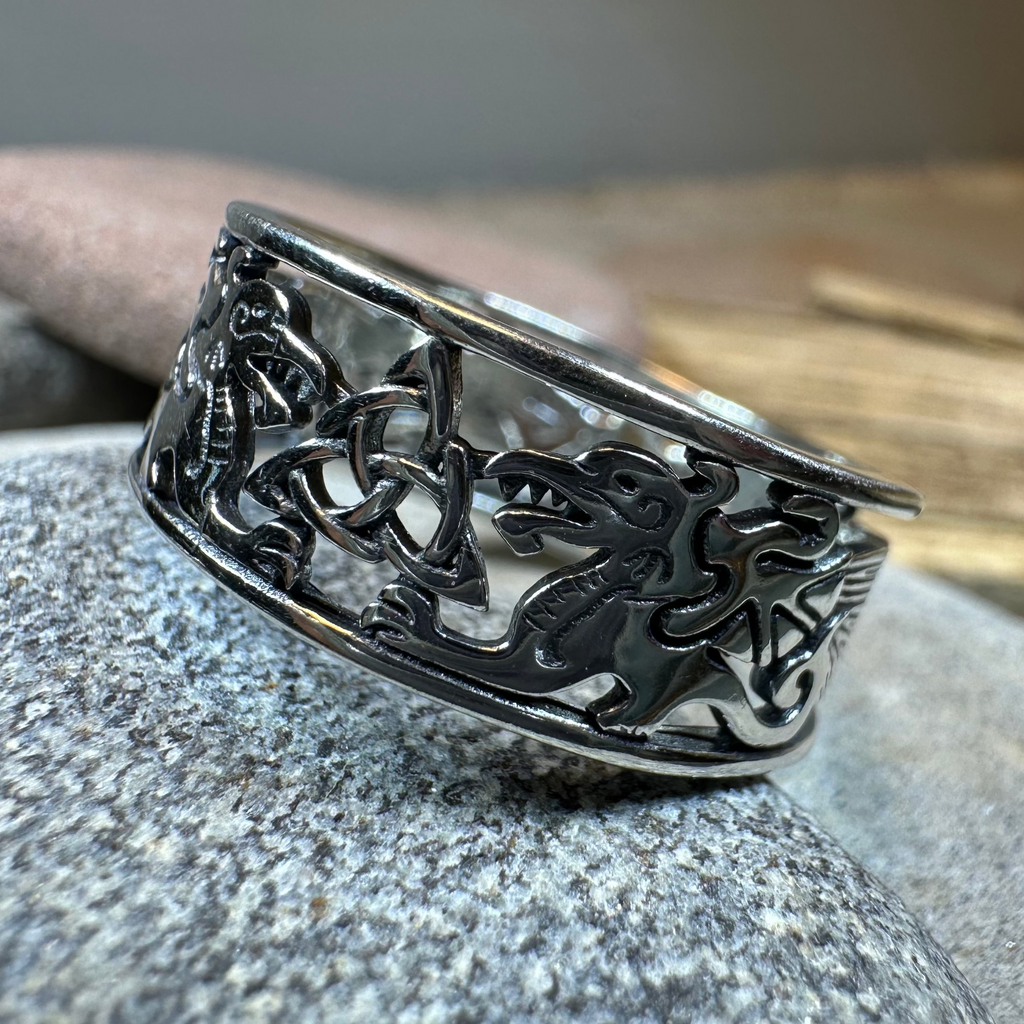 Welsh Dragon Band Ring