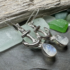 Moonstone Anchor Earrings