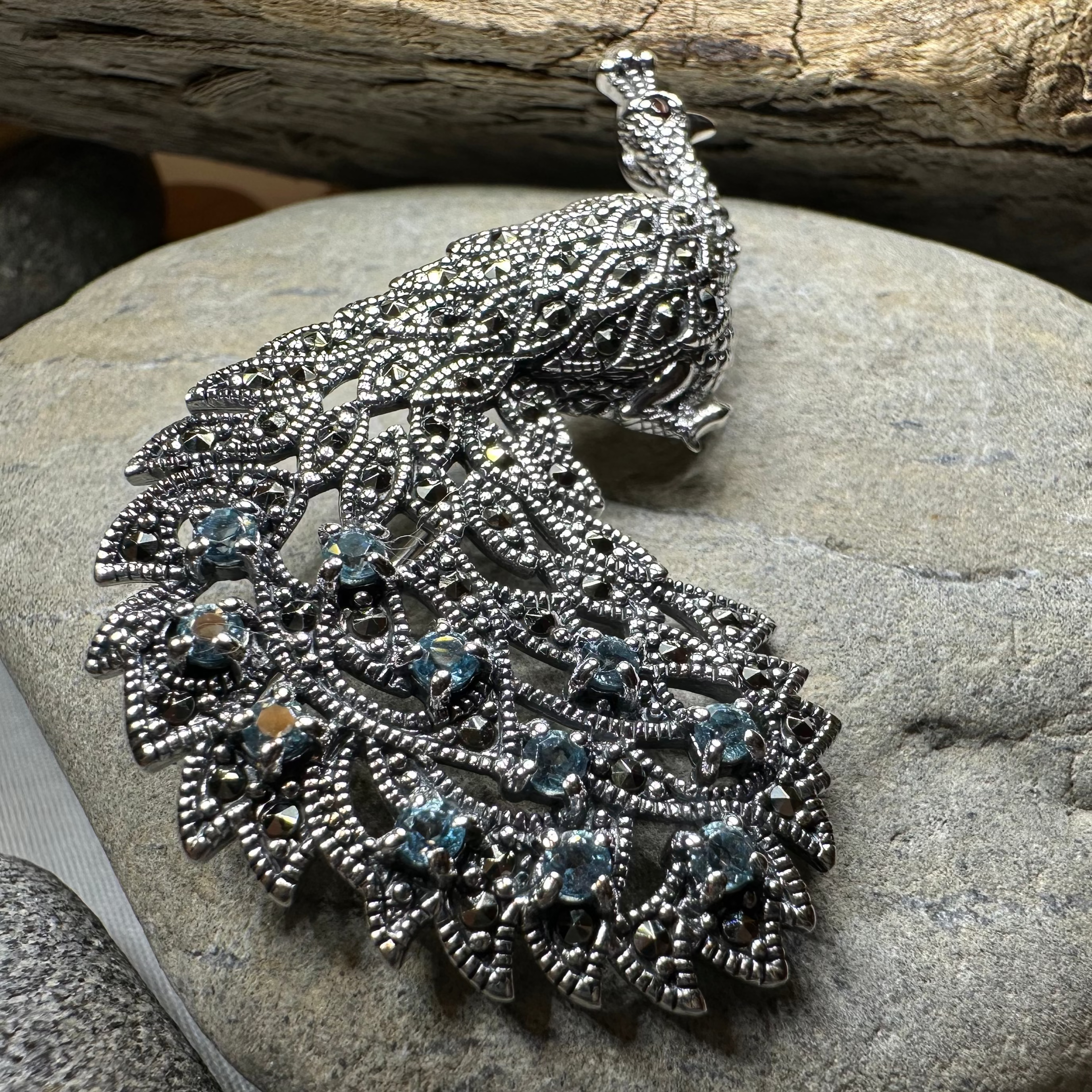 Bellevue Peacock Brooch & Pendant