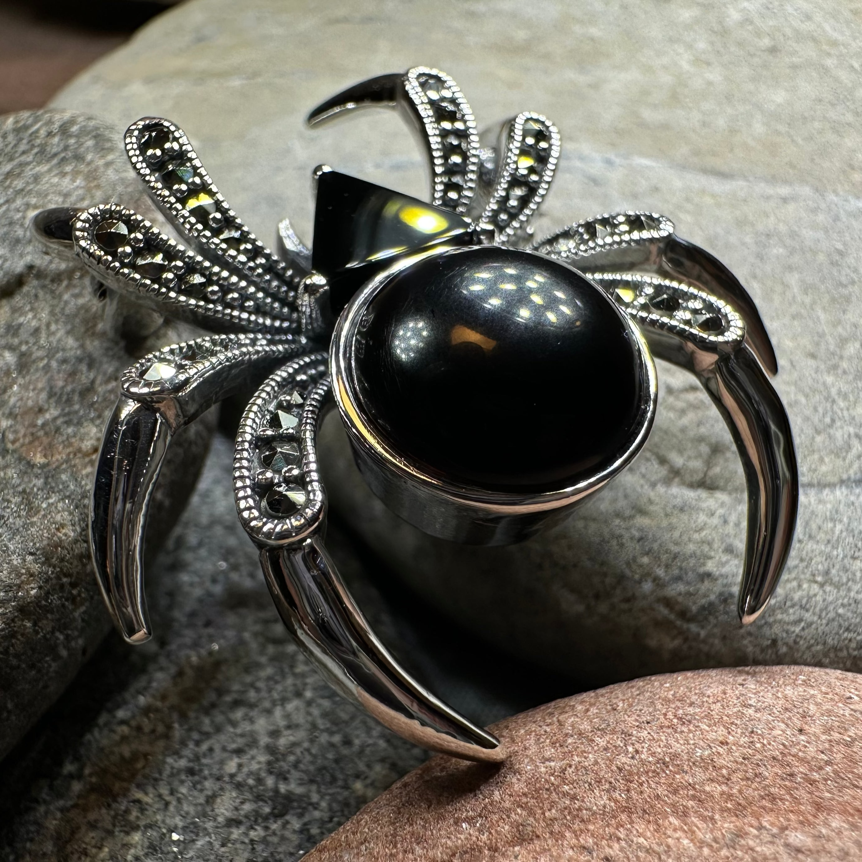 Marcasite Spider Brooch